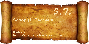 Somogyi Taddeus névjegykártya
