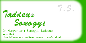 taddeus somogyi business card